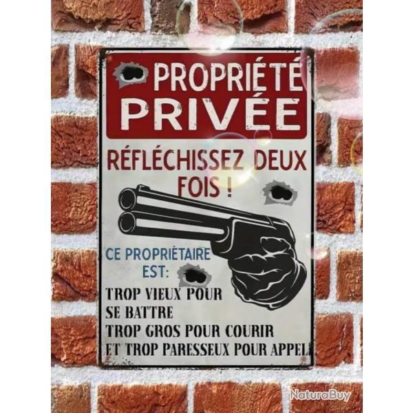 Plaque M�tallique Alu PROTECTION ENCHERE 1 EURO