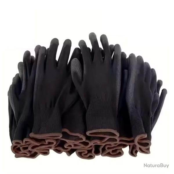 10 Paires de Gants de protection Durable Antid�rapant Taille XL