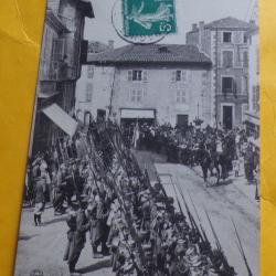 CARTE POSTALE&nbsp;GUERRE DE 14 :&nbsp;PAULHAGUET HAUTE LOIRE ,LE 86&egrave;me AUX MANOEUVRES 1908&nbsp;, ETAT VOIR PHOTO&nbsp;