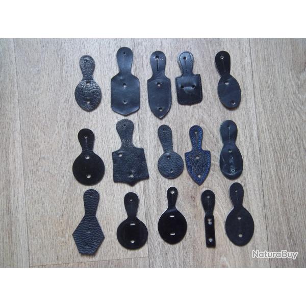 lot 15 cuirs pour insignes militaires collection vintage