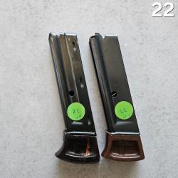 22) 1 SEUL chargeur pistolet Walther PP Sport talon ab&icirc;m&eacute; calibre 22 SHORT 22 court (10 coups)