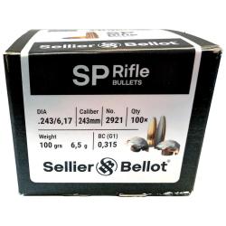 .243 (6mm) 6,5g/100grs. demi-blind&eacute;e (Calibre: .243 (6 mm))