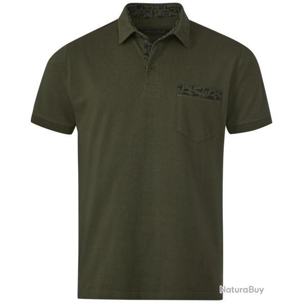 Polo avec d�tails d'animaux de la for�t (Couleur: Vert/Noir, Taille: 4XL)