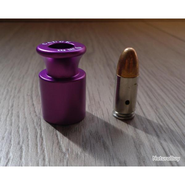 Jauge de contr�le des cartouches de calibre - 9 mm (cartouche neutralis�e aux c�tes fournie)