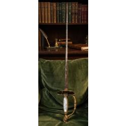 TITRE : Rare &Eacute;p&eacute;e d'Officier de Marine - XIXe si&egrave;cle - Nacre et Bronze Dor&eacute;