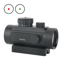 Viseur point rouge Red Dot 1x40 RD - R&eacute;ticule rouge et vert - Aluminium - Rail Picatinny 22 mm