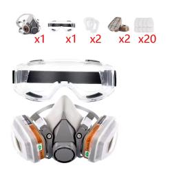 Pack Lunette et Masque de S&eacute;curit&eacute; Multi-Filtres 6200 Livr&eacute; avec 20 Filtres