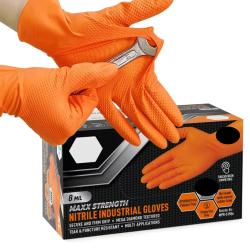 Gants en Nitrile Ultra robustes, gants jetables industriels 50 Paires Taille XL
