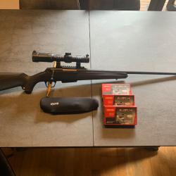 winchester XPR 6.5 creedmoor avec lunette de vis&eacute;e et frein de bouche et munitions