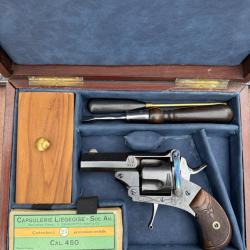 Exceptionnel revolver .450 AUGUSTE FRANCOTTE sous brevet COUNET � avec kit H&C !!