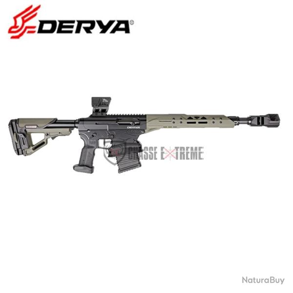 Fusil DERYA Max 41cm Cal 12/76 Noir/Vert CHARGEURS 4X10 ET 2X5CPS