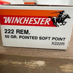 Winchester Super-x 222rem 55GR Soft point X20 munitions