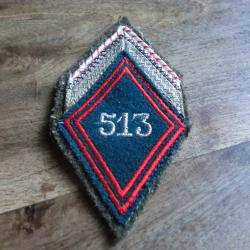 insigne tissu losange de bras 513eme r&eacute;giment train