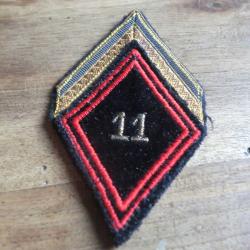 insigne tissu losange de bras sous officier 11 eme r&eacute;giment du g&eacute;nie