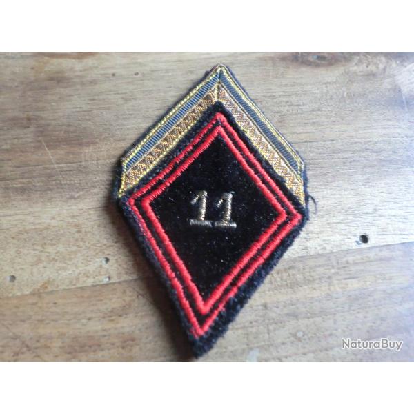 insigne tissu losange de bras sous officier 11 eme r�giment du g�nie