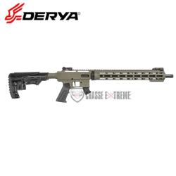 Carabine DERYA TM22 Flash Polym&egrave;re 18'' Cal 22 Lr Noir/Vert