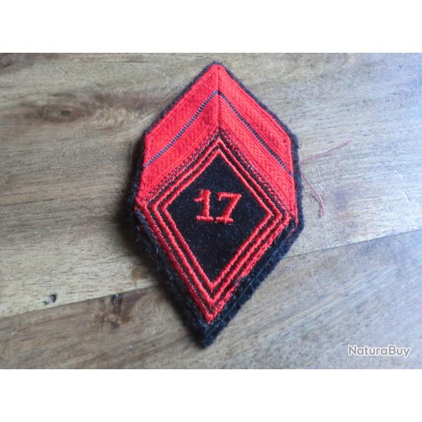 insigne tissu losange de bras caporal  17 eme r�giment du g�nie