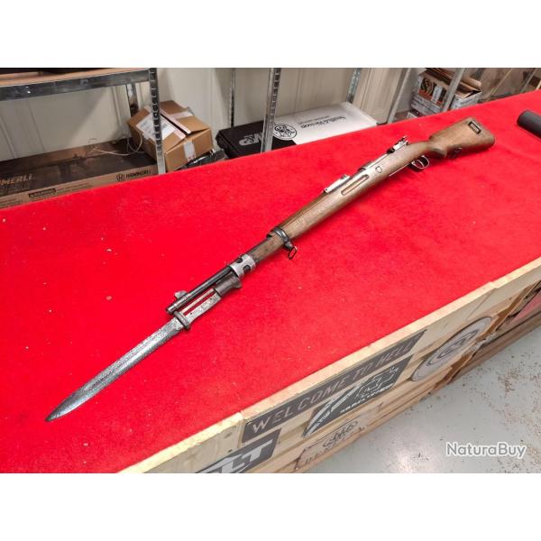 MAUSER KARABINER 98K CAL. 8X57 JS EN BON ETAT D'ORIGINE + BAIONNETTES D'ORIGINES