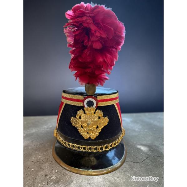 Shako mod�le 1933 garde R�publicaine complet, plumet rouge T56