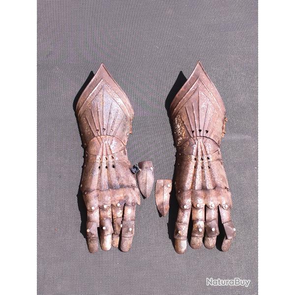 Gauntlents d armure de style armure