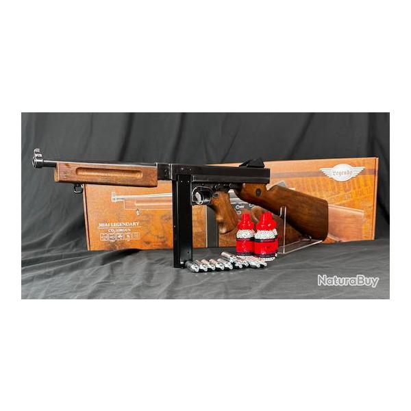 MEGA PROMO - Pack pr�t � tirer Pistolet Legends M1A1 Legendary couleur Noir/Bois (4500 Billes acier+