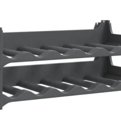 Casier vin polypropyl&egrave;ne anthracite 60x26x26 cm empilable 12 bouteilles