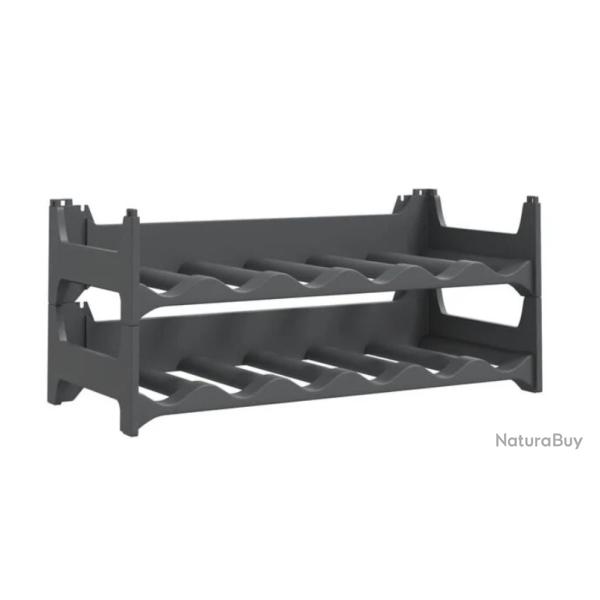 Casier vin polypropyl�ne anthracite 60x26x26 cm empilable 12 bouteilles
