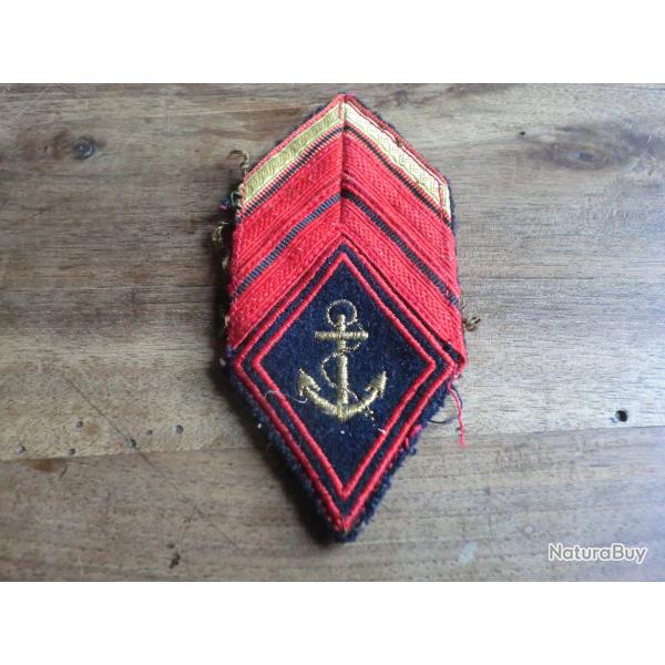 insigne losange de bras  caporal chef  infanterie coloniale