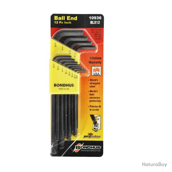CLE ALLEN AMERICAINES 12 pi�ces BONDHUS - 10936 BLX12