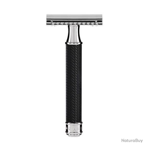 Rasoir Muhle Tradition de s�curit� chrom� noir peigne ferm�
