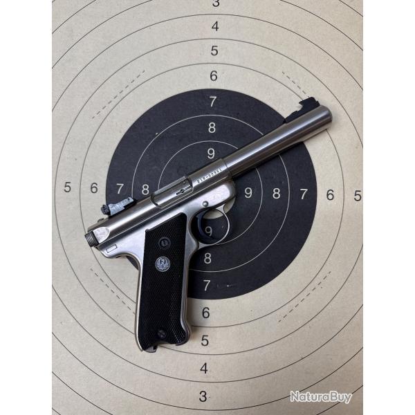 Pistolet RUGER MARK II inox CAL 22LR
