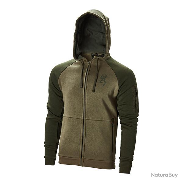 SWEATSHIRT ZIP SNAPSHOT TWO TONES Vert, L