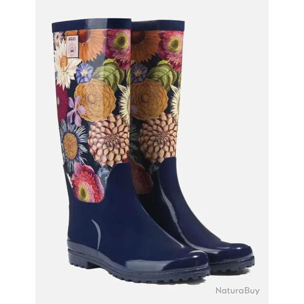 Bottes de pluies Femmes Aigle Eliosa PT version imprim�e Kew Multibloom 36