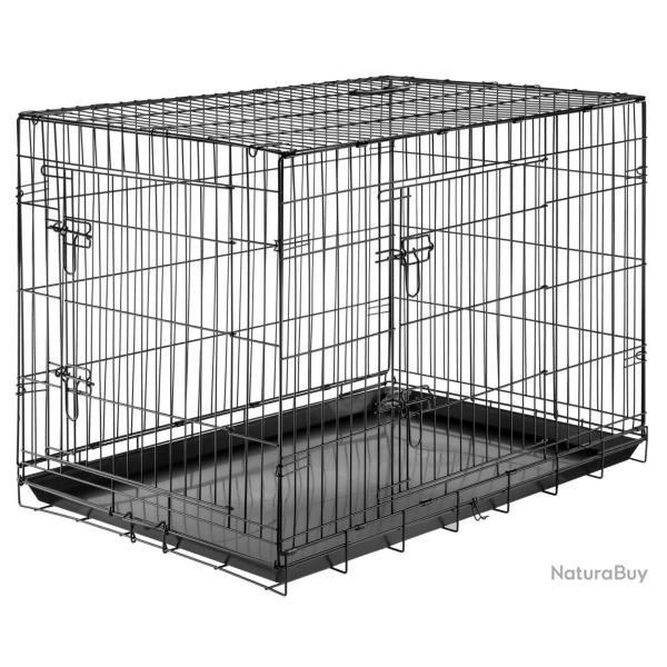 Cages pliantes de transport pour chien Noir, 78cm (L) x 49cm (l) x 56,5cm (h), M