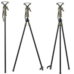 Cannes de pirsch t&eacute;lescopiques - Monopied / Bipied / Tr&eacute;pied 160cm (h)