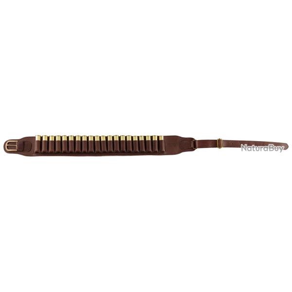 Cartouchi�re cuir gras � tubes pour cartouches Cal. 12 ou 20 - Country Sellerie cal. 20, Marron