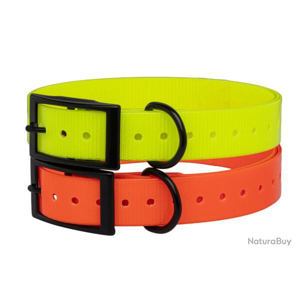 Collier Biothane Biogold HI-FLEX Sangle polyur�thane extrud� 650x25x2mm Orange, 65cm (L) x 2,5cm (l)