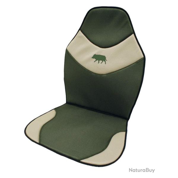 Couvre si�ge kaki/beige brod� sanglier