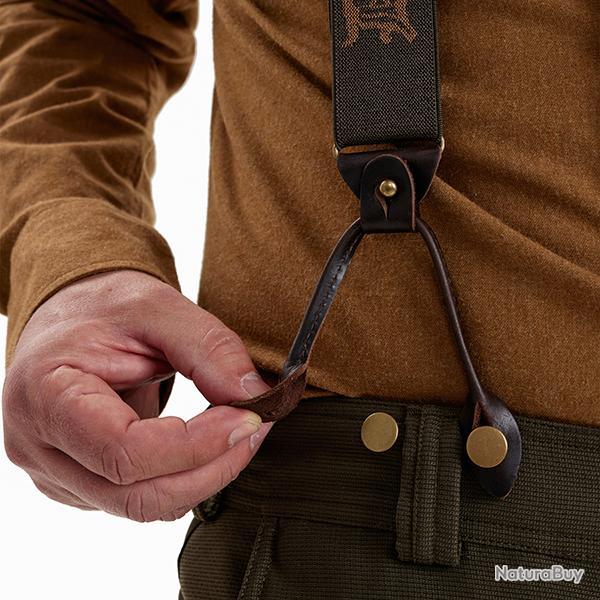 Deerhunter Combi Braces with button and clips Walnut 1 CM
