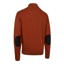 Deerhunter Harrington &frac12;-Zip Knit Forest Ember Melange Oak Rust Melange, M