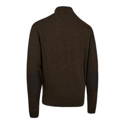 Deerhunter Harrington &frac12;-Zip Knit Forest Ember Melange marron Melange, 4XL