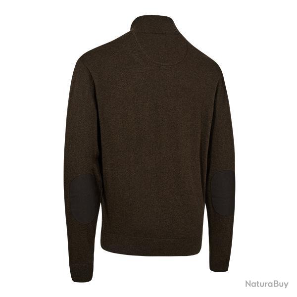 Deerhunter Harrington �-Zip Knit Forest Ember Melange marron Melange, 2XL