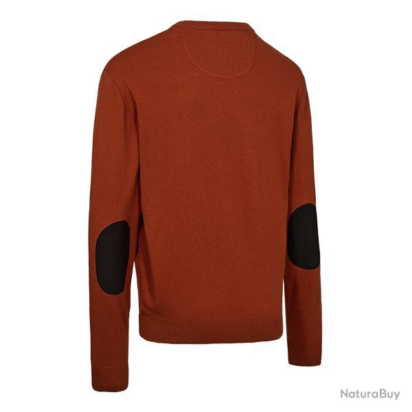 Deerhunter Harrington V-neck Knit Forest Ember Melange Oak Rust Melange, 2XL