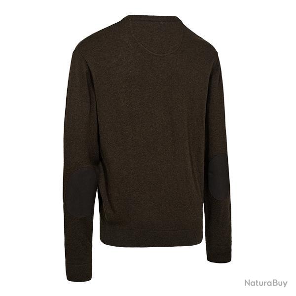 Deerhunter Harrington V-neck Knit Forest Ember Melange marron Melange, 3XL