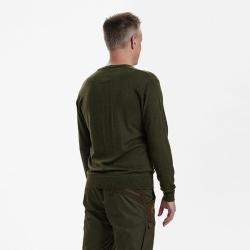 Deerhunter Kingston Knit with V-neck vert Melange vert Melange, 3XL