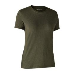 Deerhunter Ladies T-shirt - Basic O-neck 2-pack Adventure vert melange Adventure vert mel/marron Lea