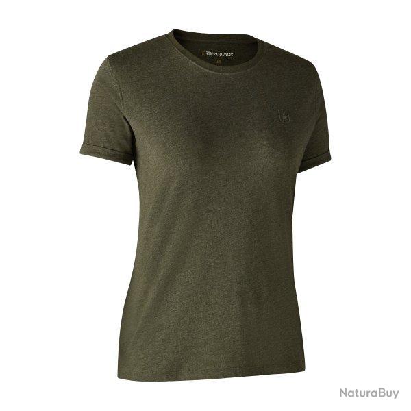 Deerhunter Ladies T-shirt - Basic O-neck 2-pack Adventure vert melange Adventure vert mel/marron Lea