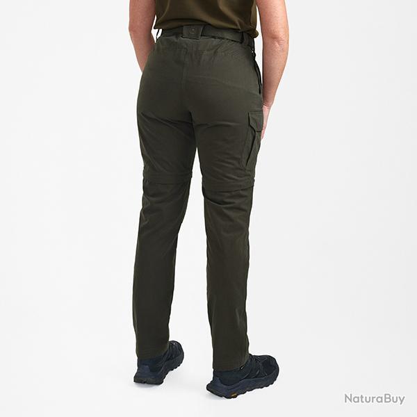 Deerhunter Lady Slogen convertible (Zip-Off) Pantalon couleur bois couleur bois, 48