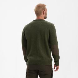 Deerhunter Sheffield Knit with O-neck Cypress vert Melange, 4XL