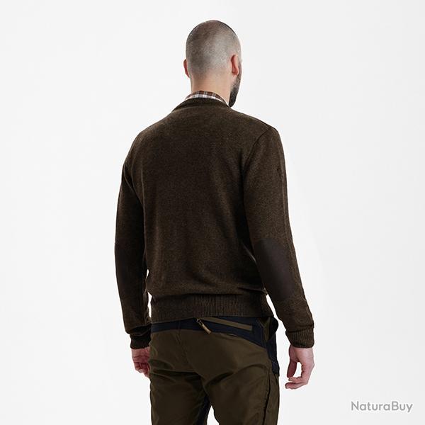 Deerhunter Sheffield Knit with V-neck Cypress Dark Elm, XL